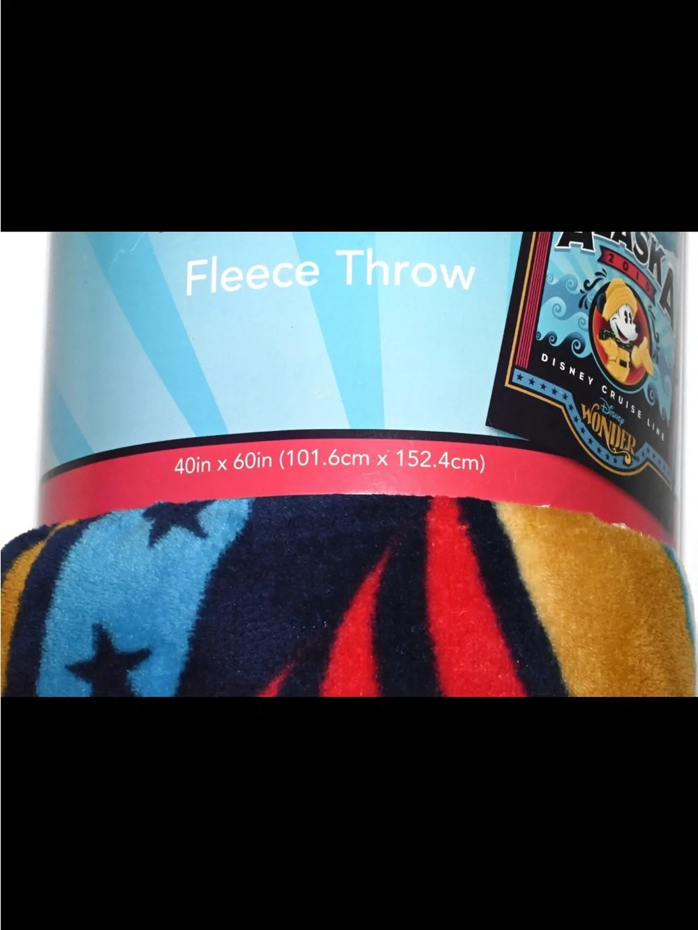 Disney Cruise Line 2015 Alaska Mickey Fleece Throw Blanket